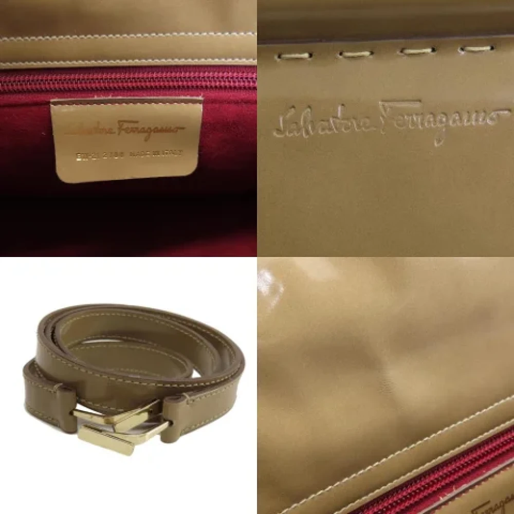 Salvatore Ferragamo Pre-owned Fabric handbags Beige Dames