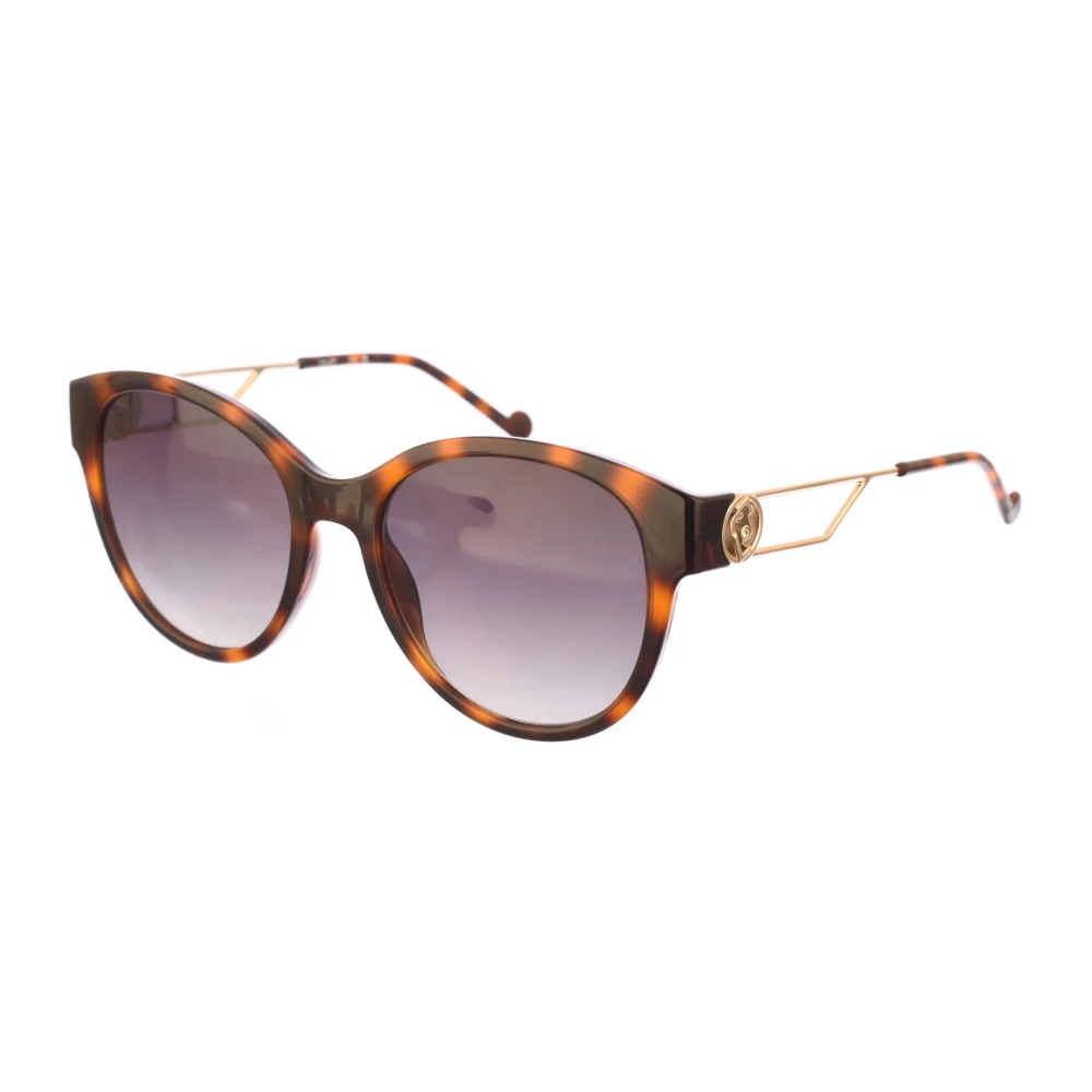 Liu Jo Women's Brown Oval Acetate Sunglasses With Uv Protection