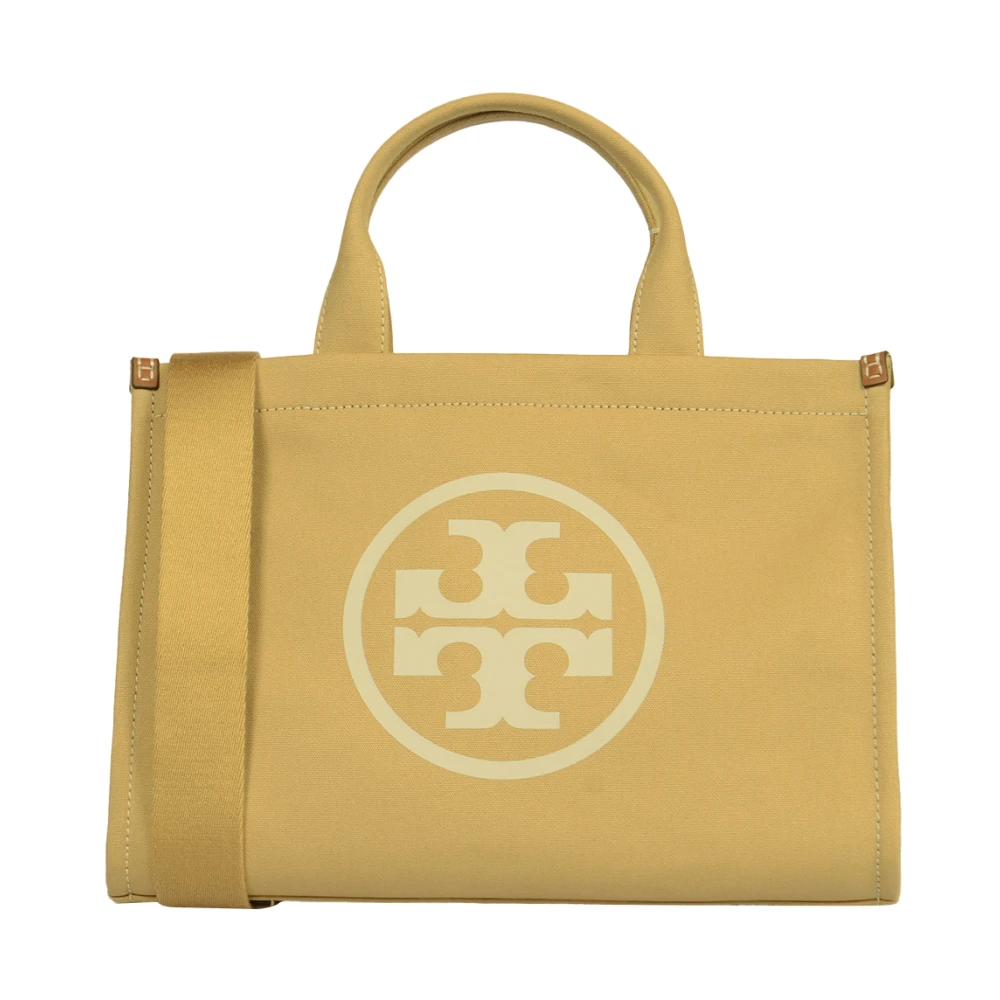 TORY BURCH Canvas Small Tote Tas Yellow Dames
