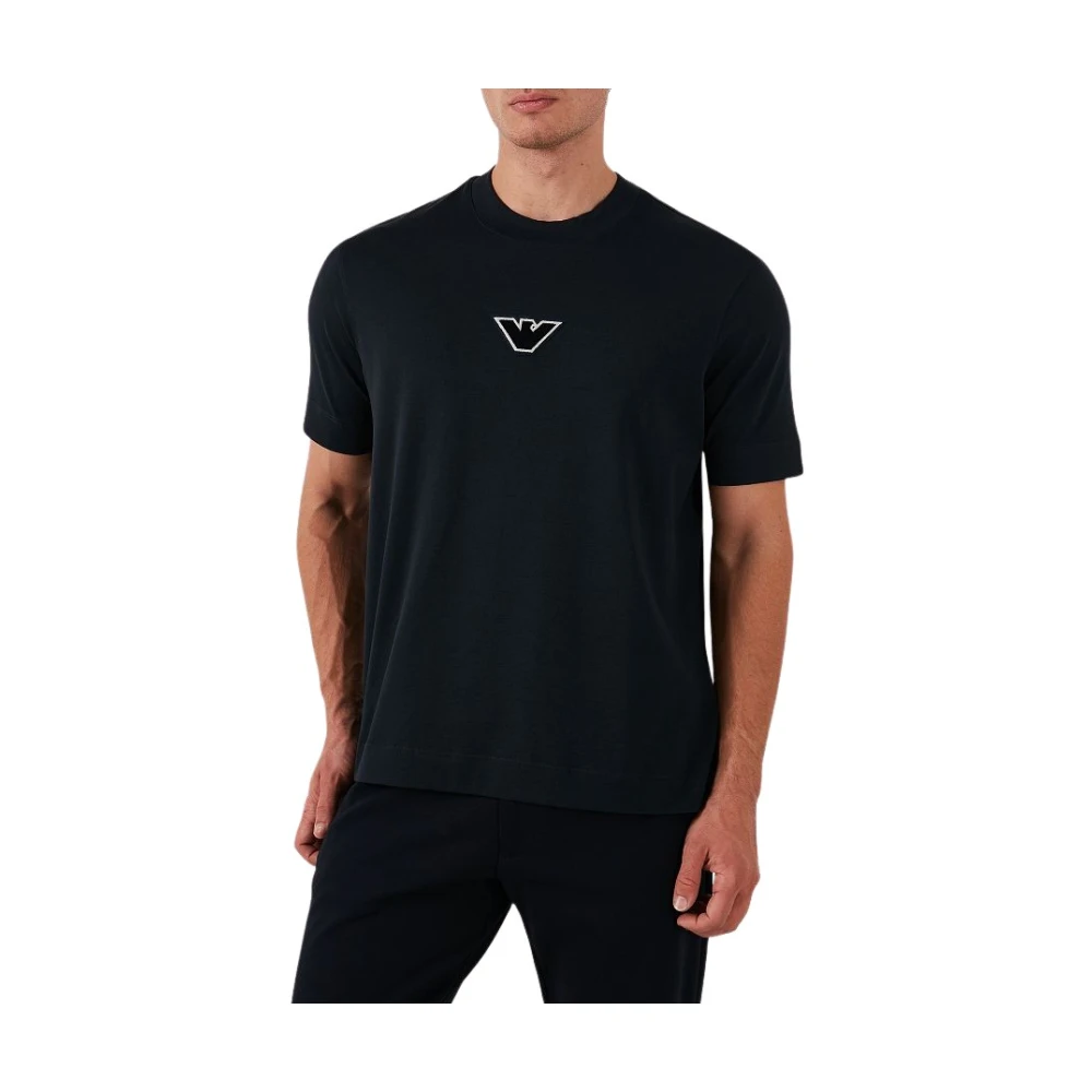 Emporio Armani Korte mouw T-shirt Blue Heren