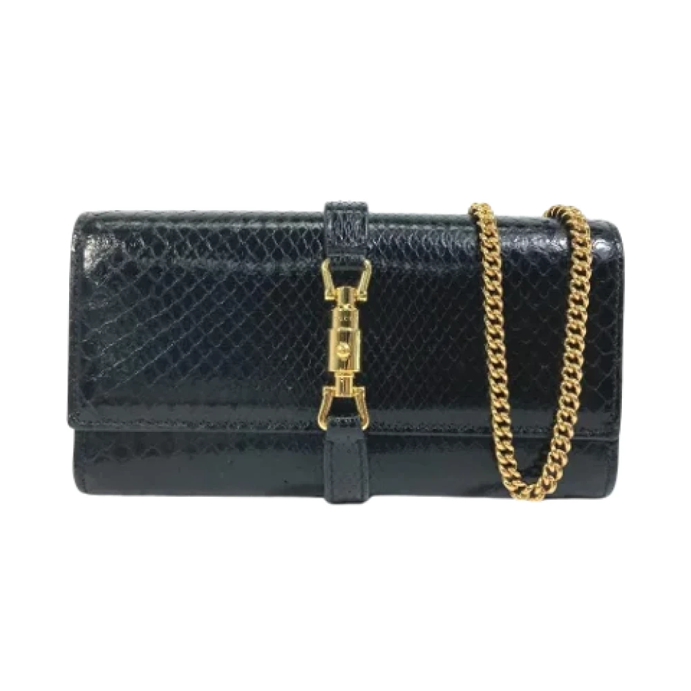 Gucci Vintage Pre-owned Leather wallets Black Dames