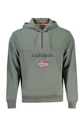 sweat-a-capuche-vert-avec-demi-zip