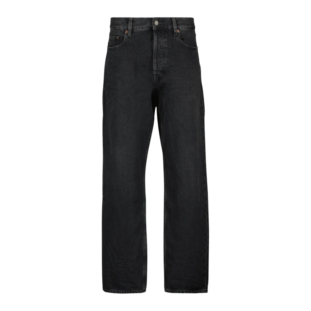 Saint Laurent Women's Black Washed Straight Cut Jeans - Straight Fit Jeans - W31 - Jeans