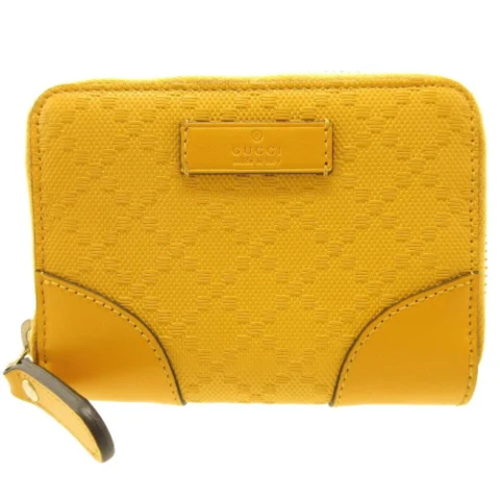 Gucci Vintage Pre-owned Leather wallets Yellow Dames