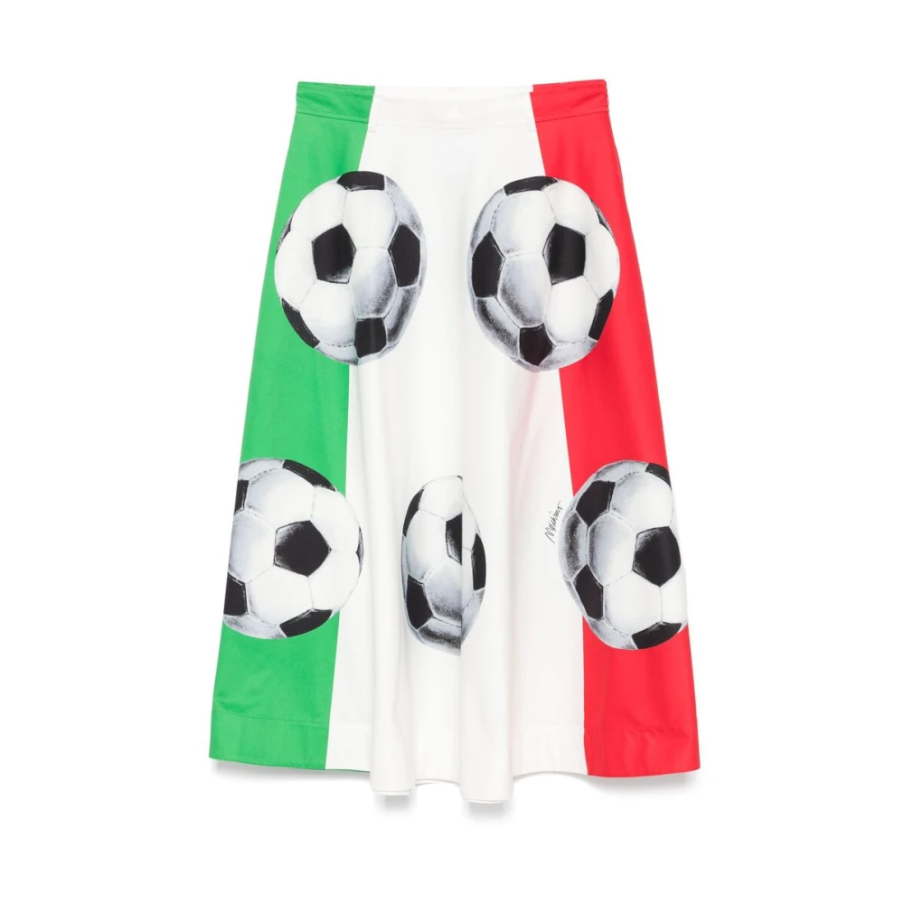 Moschino Witte Rok met Zakken Multicolor Dames