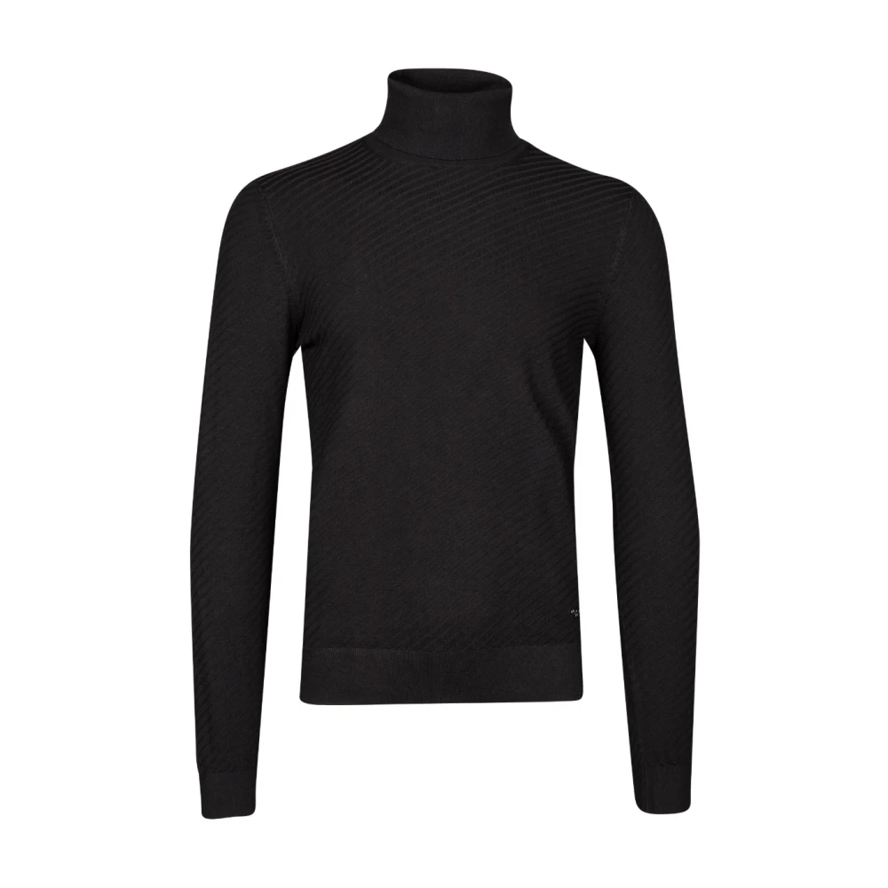 Emporio Armani Diagonaal Patroon Coltrui Black Heren