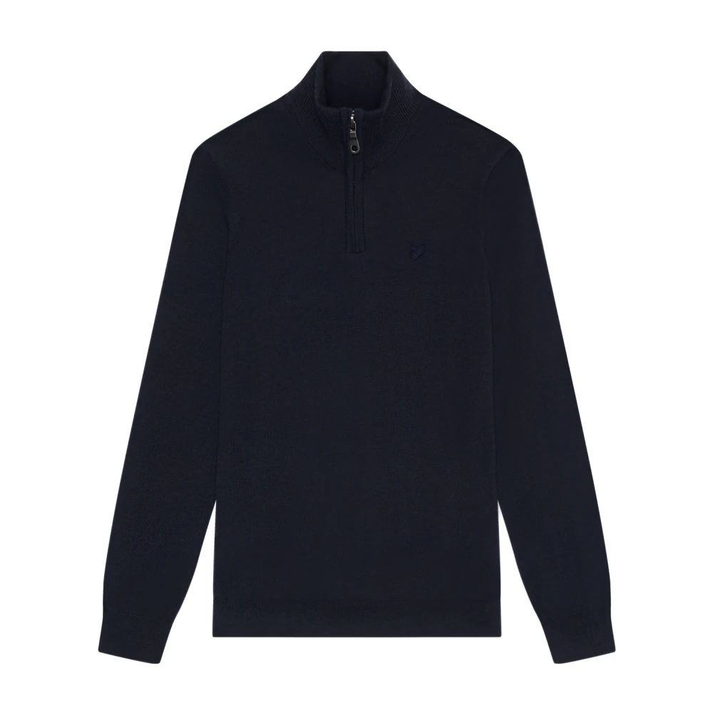 Lyle & Scott Men's Blue Turtlenecks, Xs, Quarter Zip Jumper