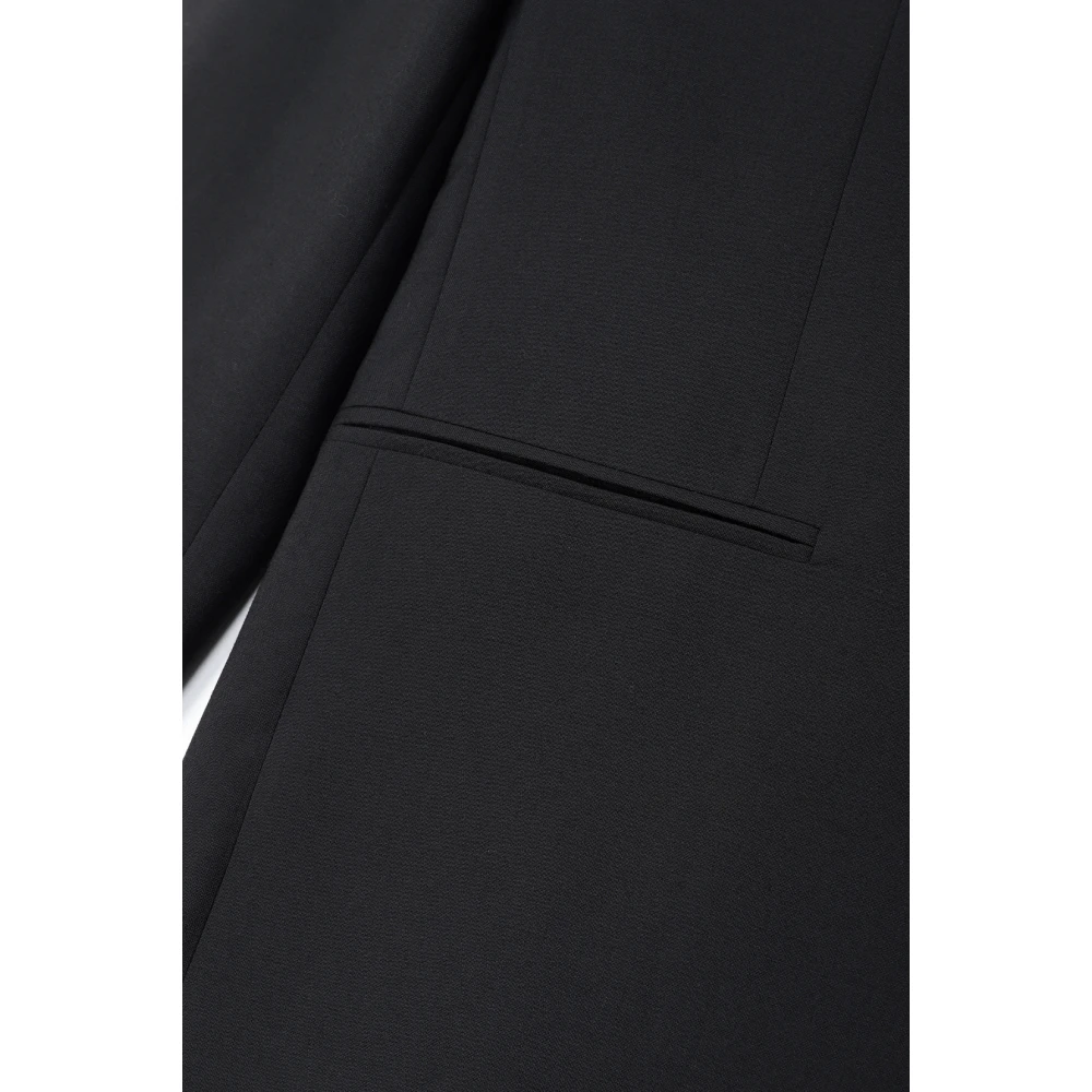 Ami Paris Zwarte wollen viscose jas Black Heren