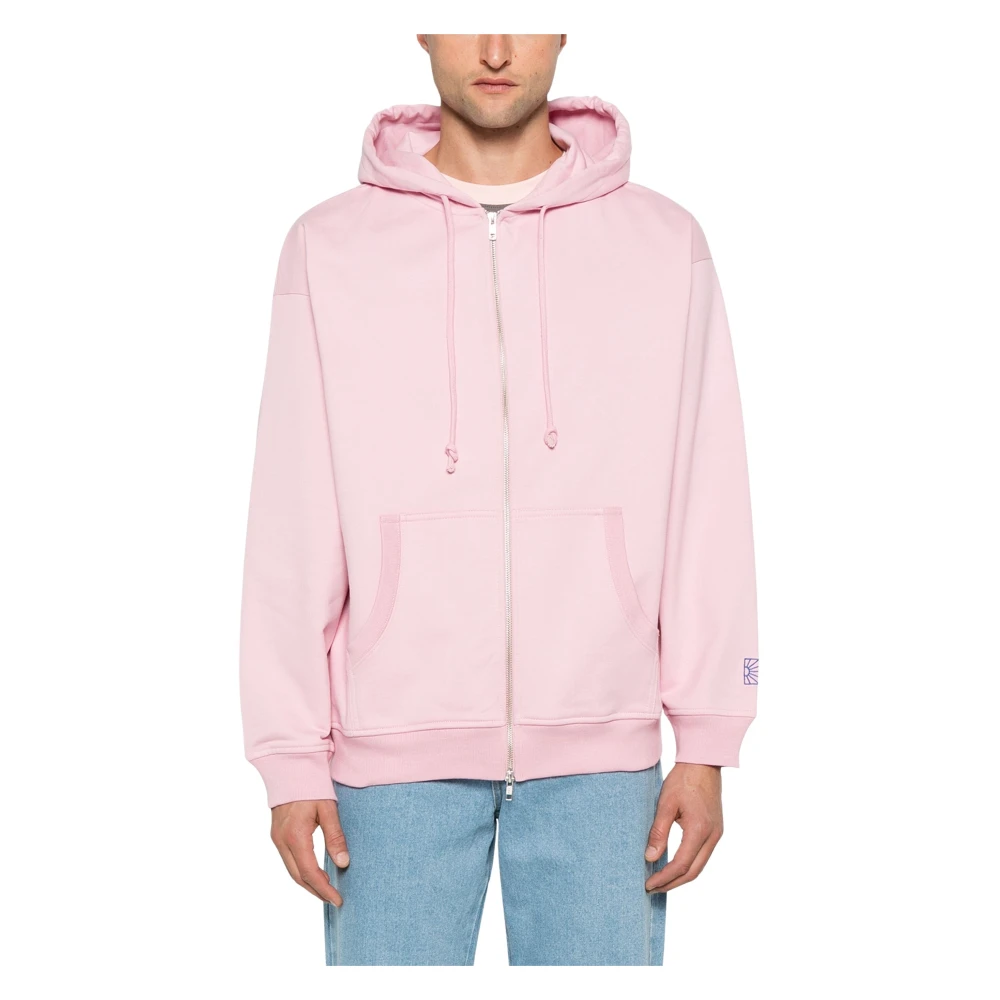 Rassvet Zip Hoodie met Logo Detail Pink Heren