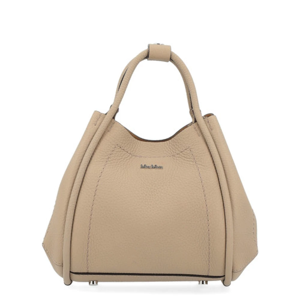 Max Mara Beige Leren Extra Kleine Handtas Beige Dames