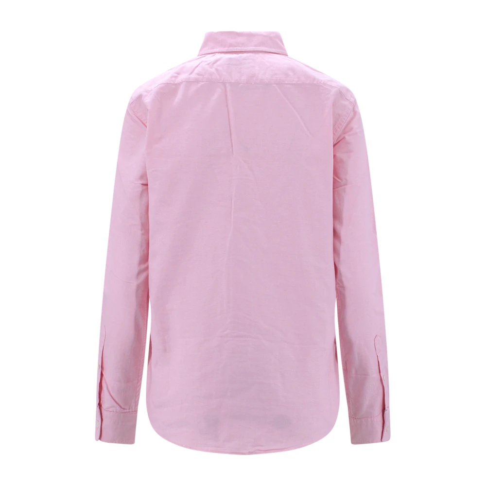 Ralph Lauren Roze Katoenen Blouse met Klassieke Kraag Pink Dames
