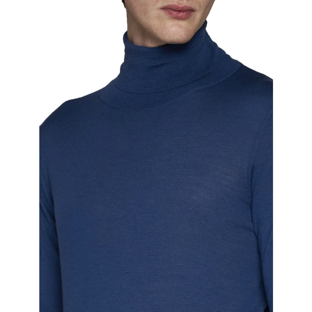 Piacenza 1733 Klassieke Sweaters in Wit Blauw Blue Heren