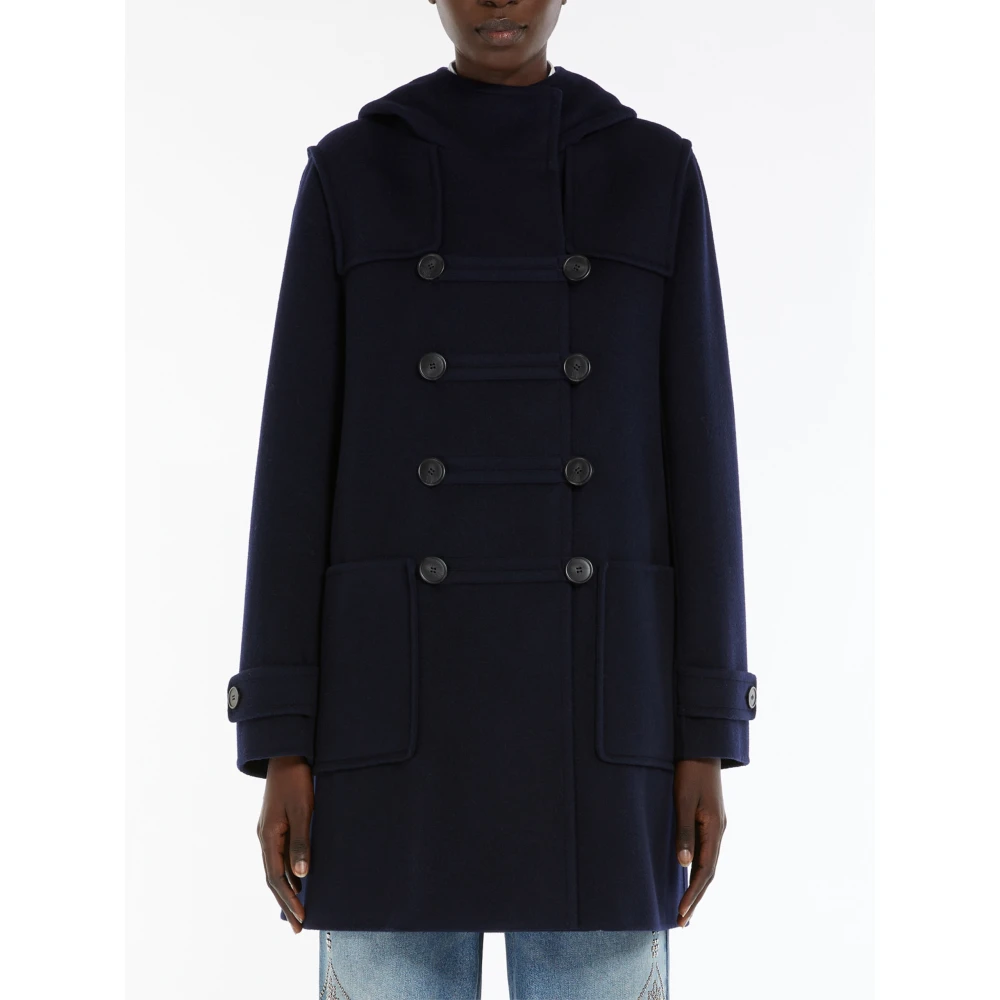 Max Mara Weekend Korte wollen jas met westernstijl Blue Dames