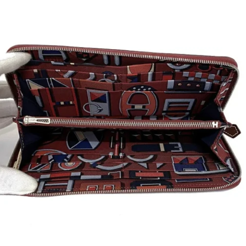 Hermès Vintage Pre-owned Leather wallets Red Dames