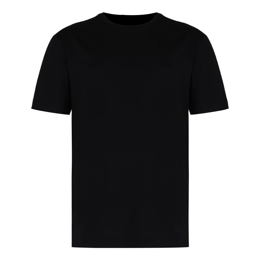 Zegna Men's Black Crew Neck T-Shirt - T-Shirts - 2XL - Tops