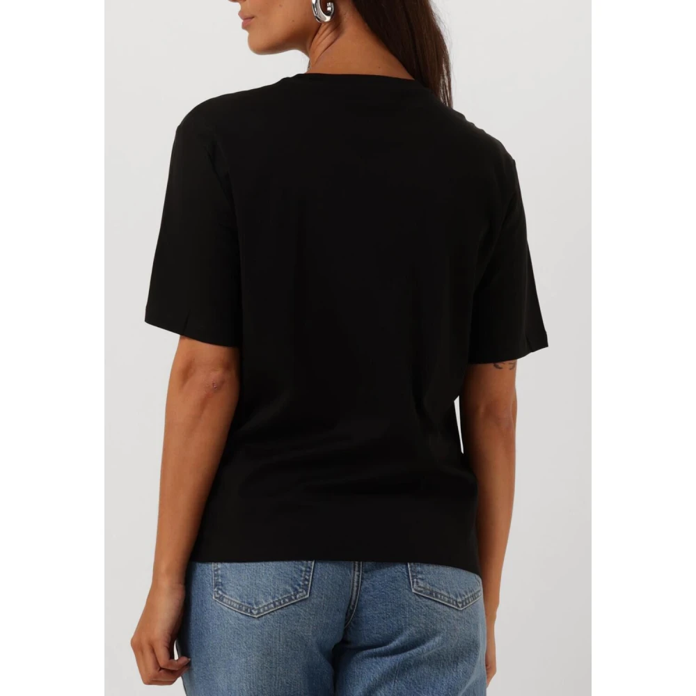 moss copenhagen Icon Tee Grijs Casual T-shirt Black Dames