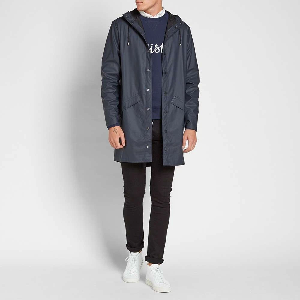 Rains Lange Jas Waterdicht Unisex Ontwerp Blue Heren