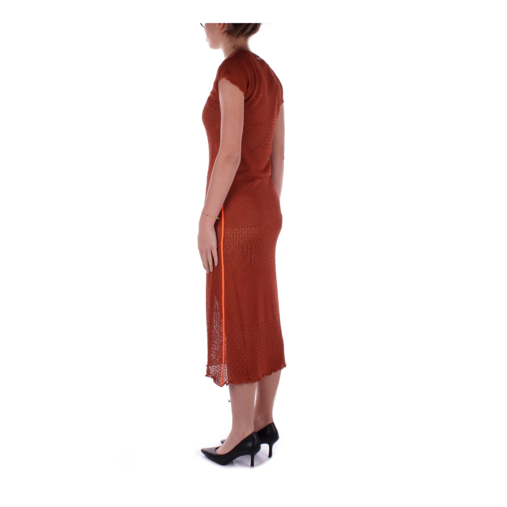 pinko Bruine Mesh Jurk Brown Dames