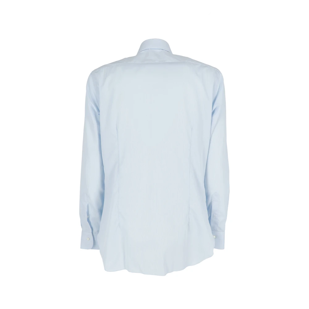 Barba Casual Katoenen Overhemd voor Mannen Blue Heren