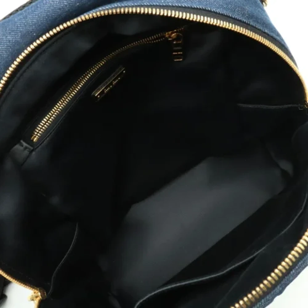 Miu Pre-owned Leather backpacks Blue Dames