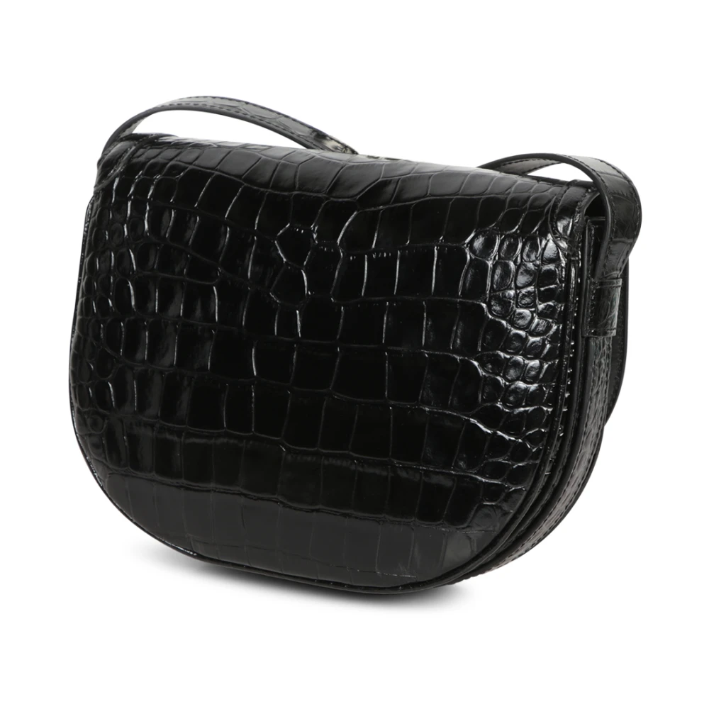Tom Ford Zwarte Krokodillenleren Crossbody Tas Black Dames