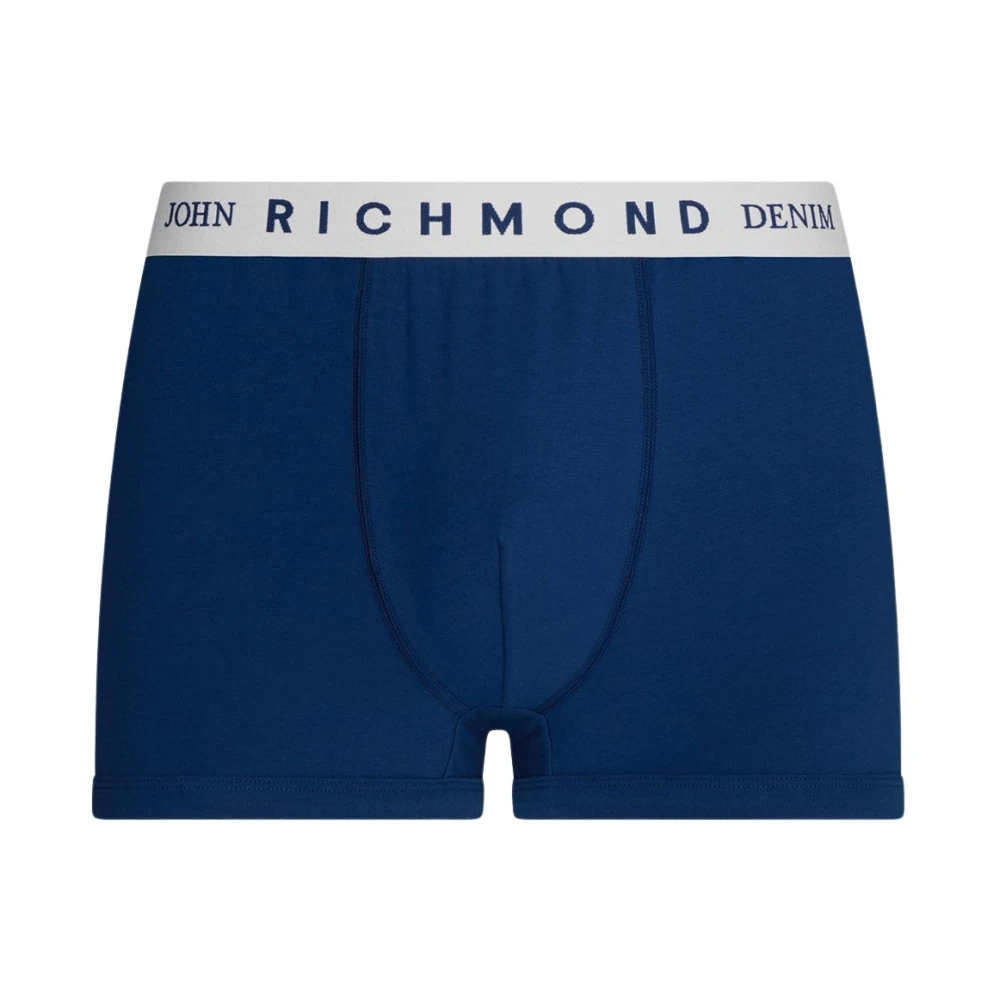 John Richmond Boxershorts met lage taille van gekamd katoen met denim patroon Blue Heren