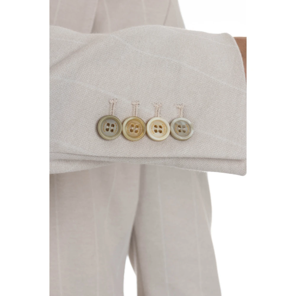 Eleventy Jas met hoornknopen en afneembare Davantino White Heren