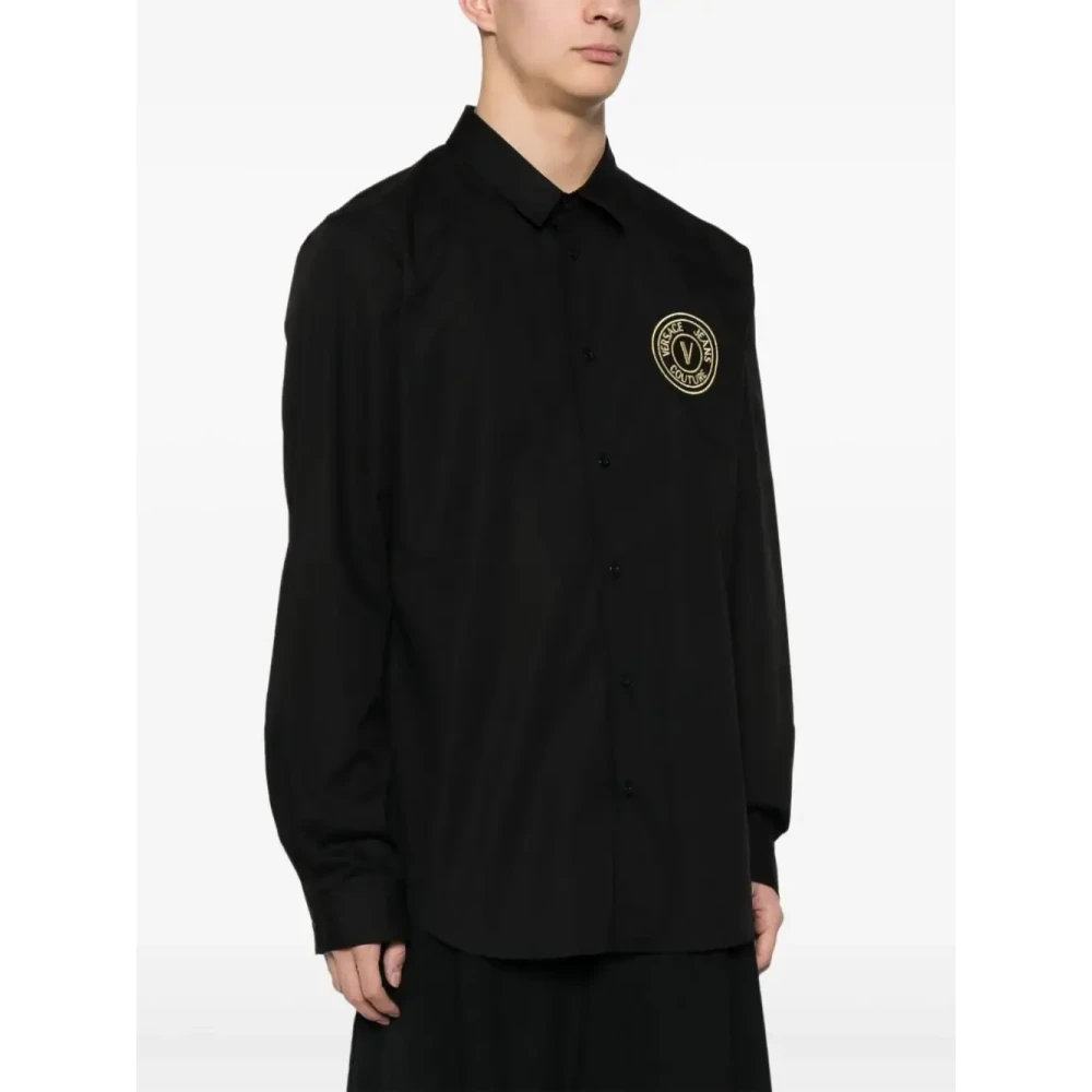 Versace Jeans Couture Zwart Basic Zacht Shirt Black Heren