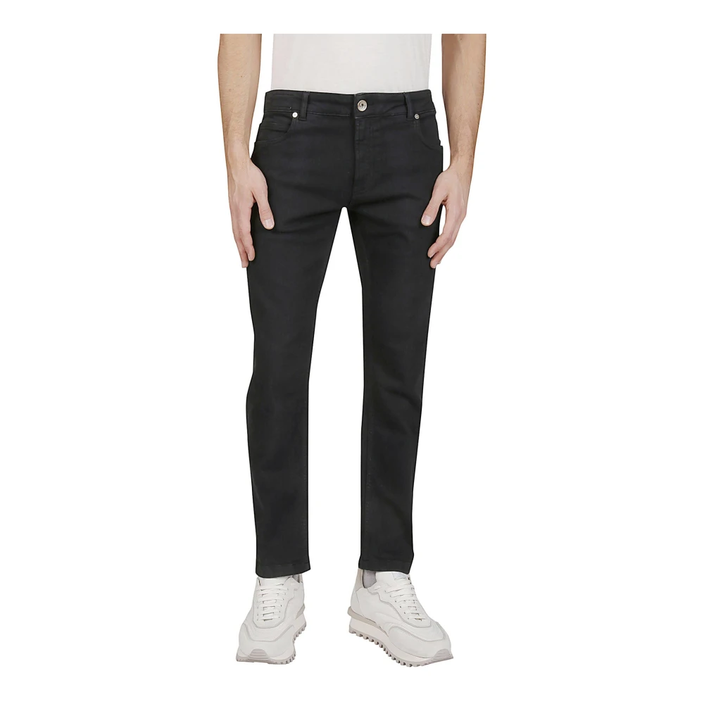 Eleventy Stretch Denim 5-Pocket Broek Black Heren