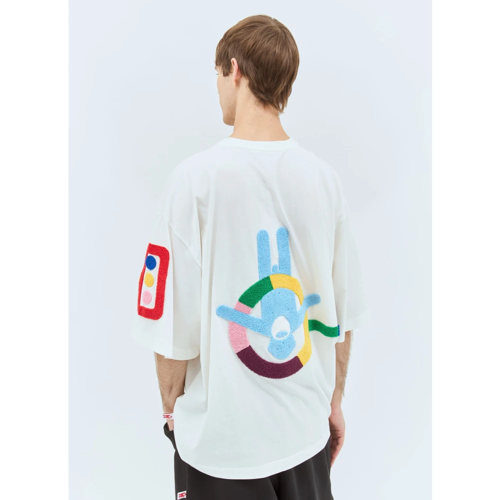 Walter Van Beirendonck Katoenen Jersey Android T-Shirt White Heren