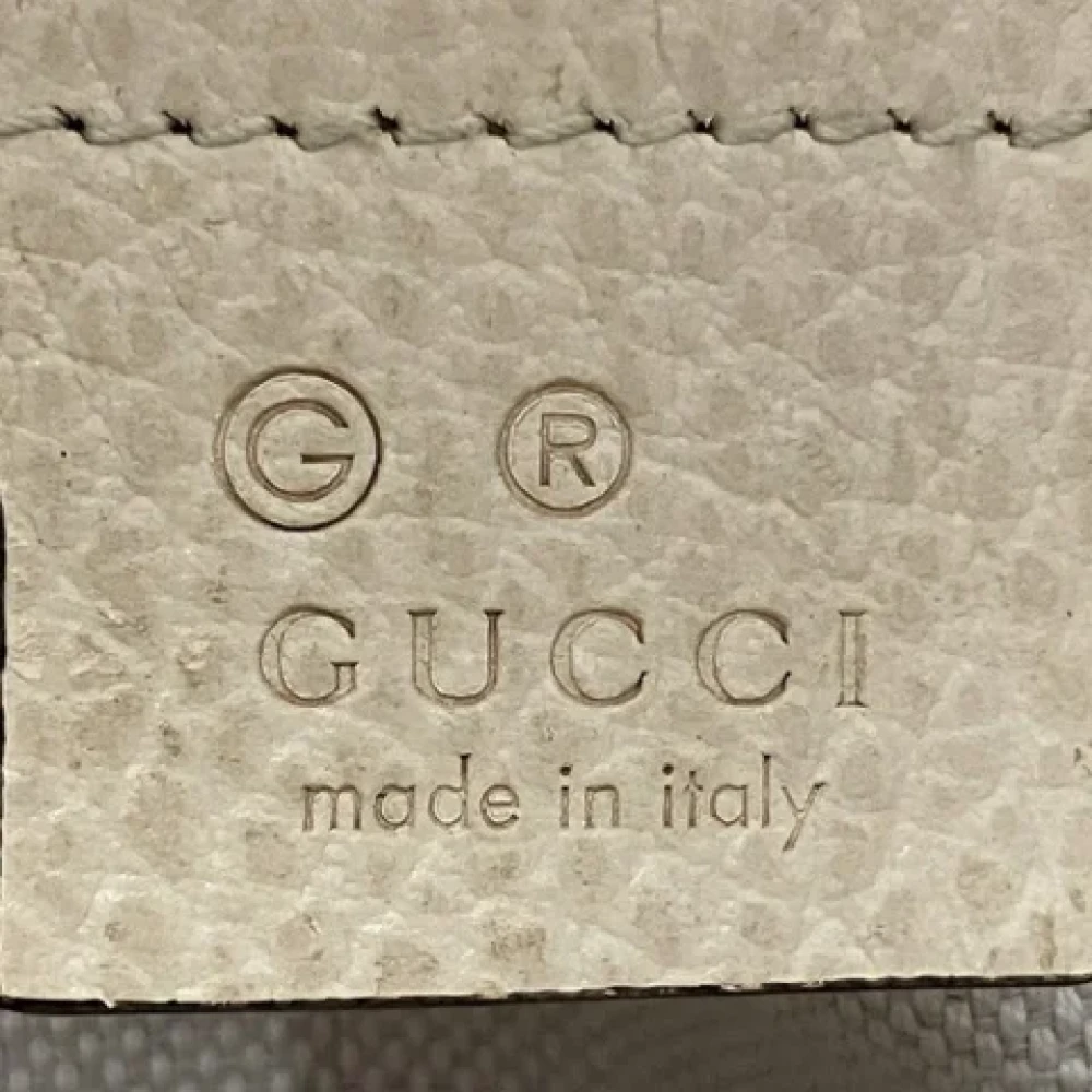 Gucci Vintage Pre-owned Leather handbags Beige Dames