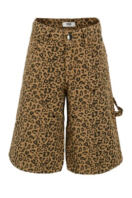shorts-casual-marron-avec-imprime-a-pois