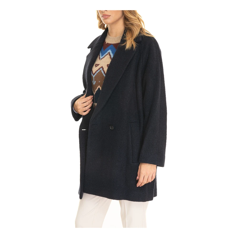Boss Losse jas Blue Dames