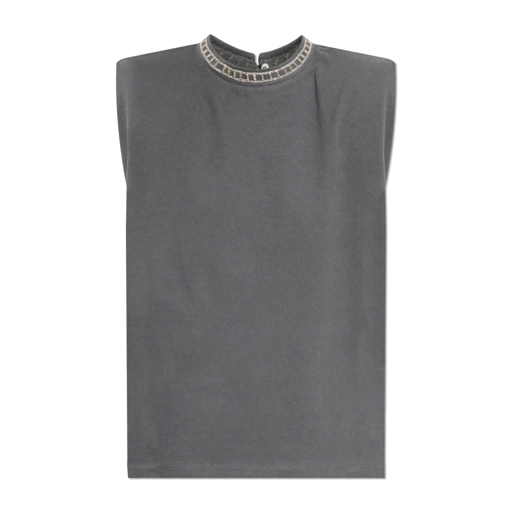 Golden Goose Mouwloze Top Gray Dames