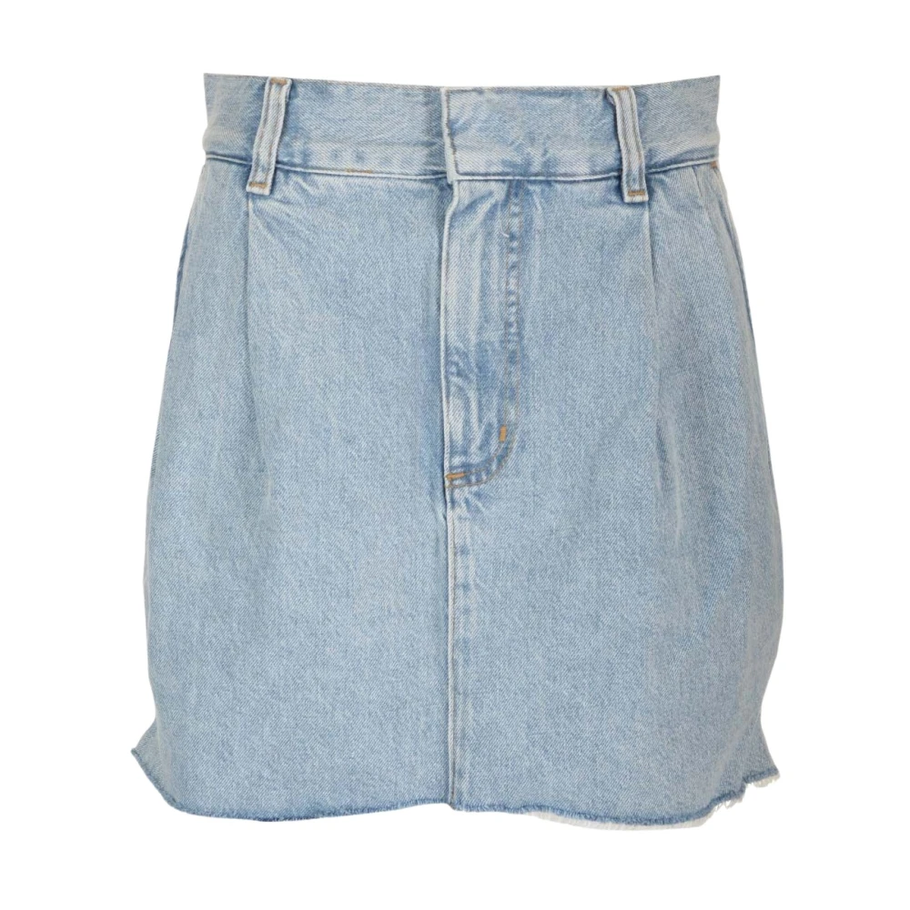 Agolde Blue Becker Mini Skirt - Female - Denim Skirts - W24 - Skirts
