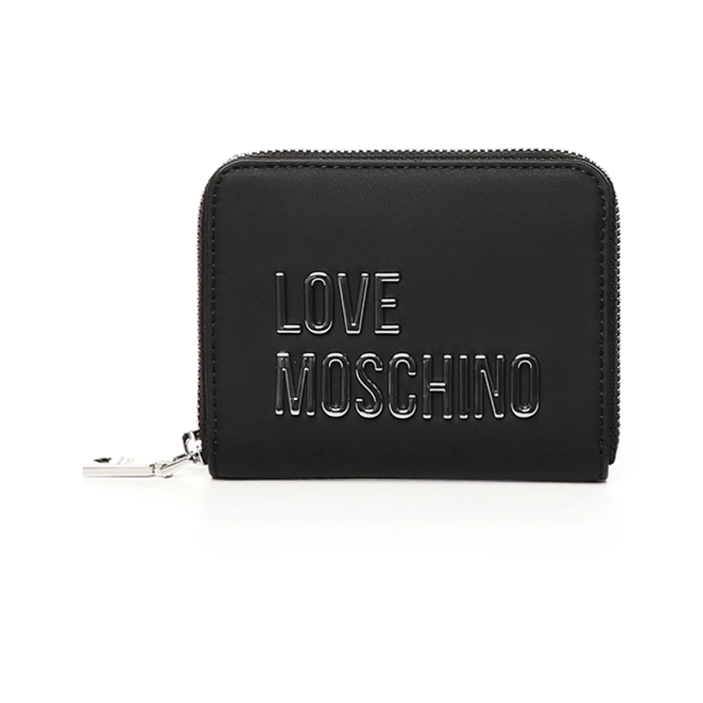 Love Moschino Zwarte Portemonnee met Logobedrukking Black Dames