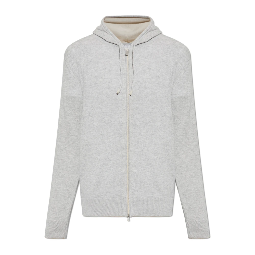 Eleventy Uomo Grigio - Cardigan Con Cappuccio In Cashmere - Knitwear - S