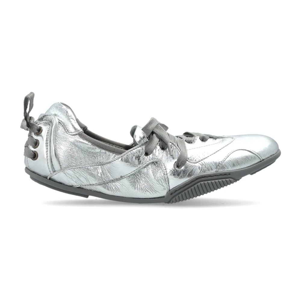 Acne Studios Donna D'argento - Lace-Up Leather Shoes, Size: Eu - 40 - Immagine 2