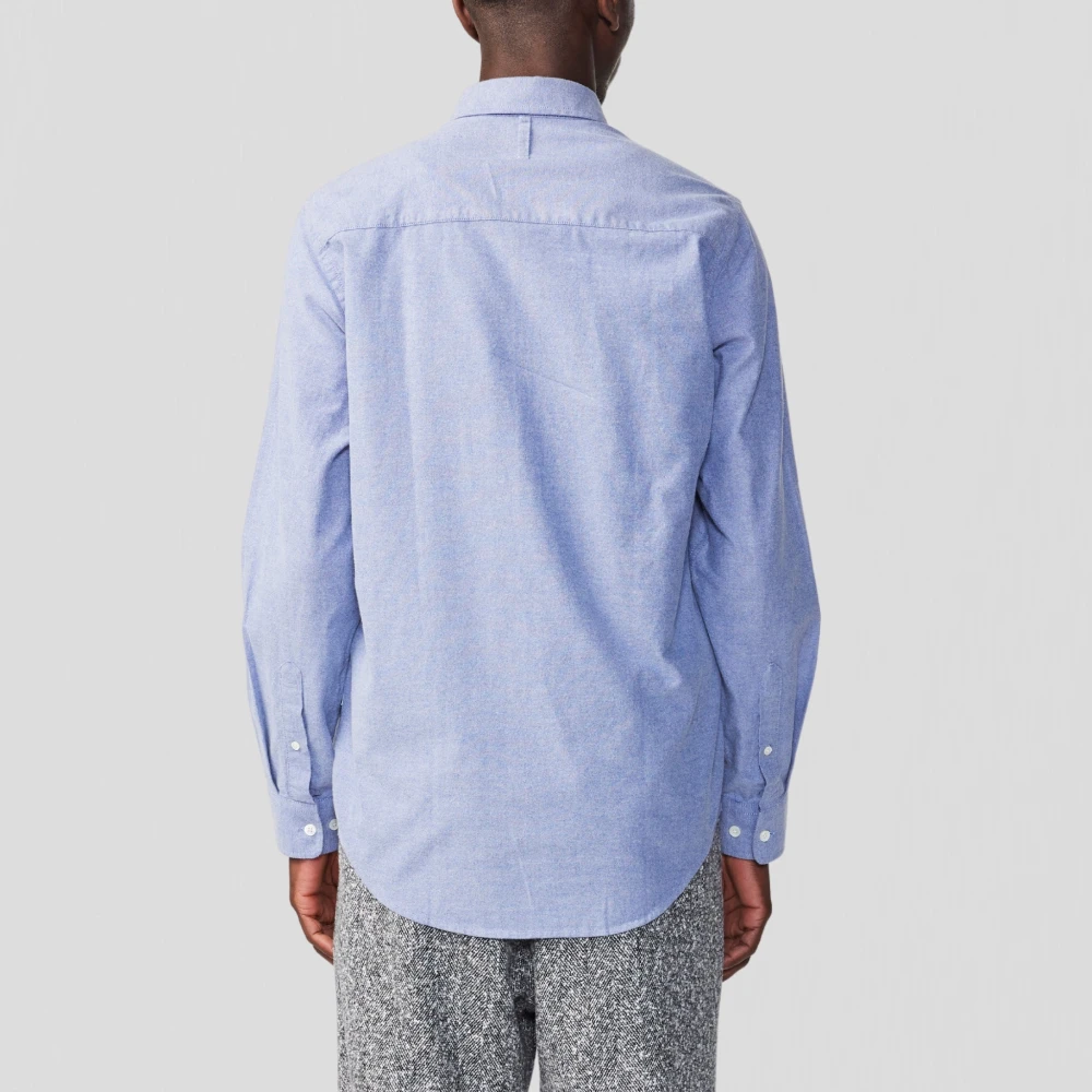 Nn07 Klassieke Navy Blue Oxford Overhemd Blue Heren