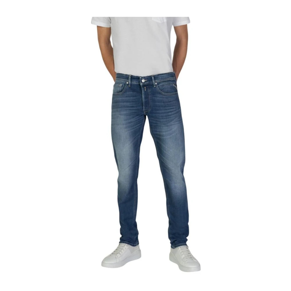 Replay Blauwe Comfort Katoenen Jeans Broek Blue Heren