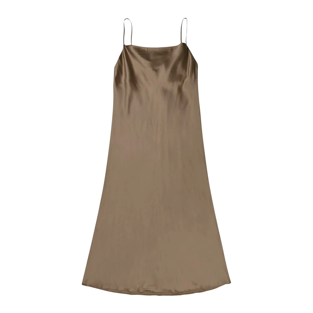Munthe Elegante Babyloma Jurk in Camel Brown Dames