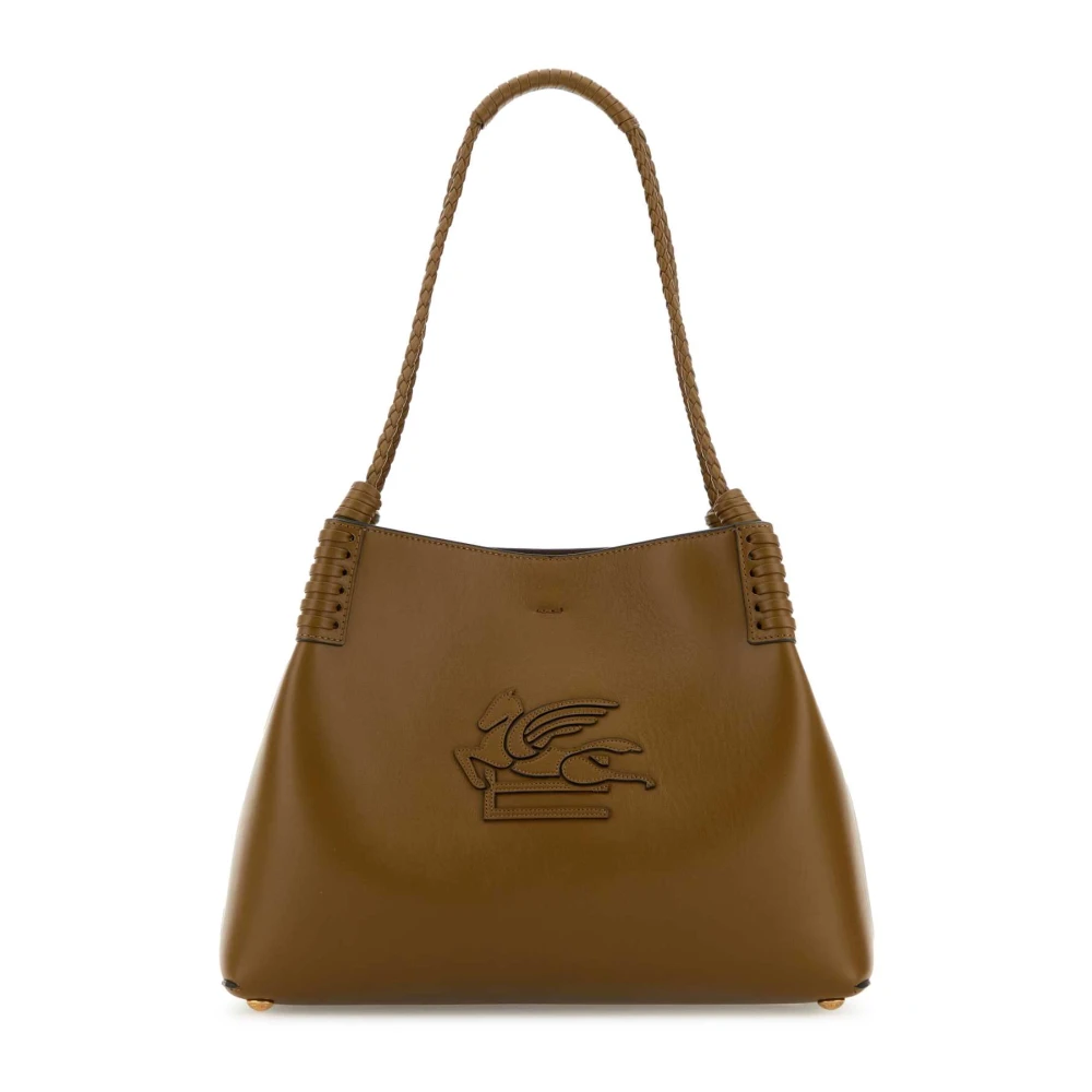 ETRO Libra Shopping Bag in Khaki Leer Green Dames