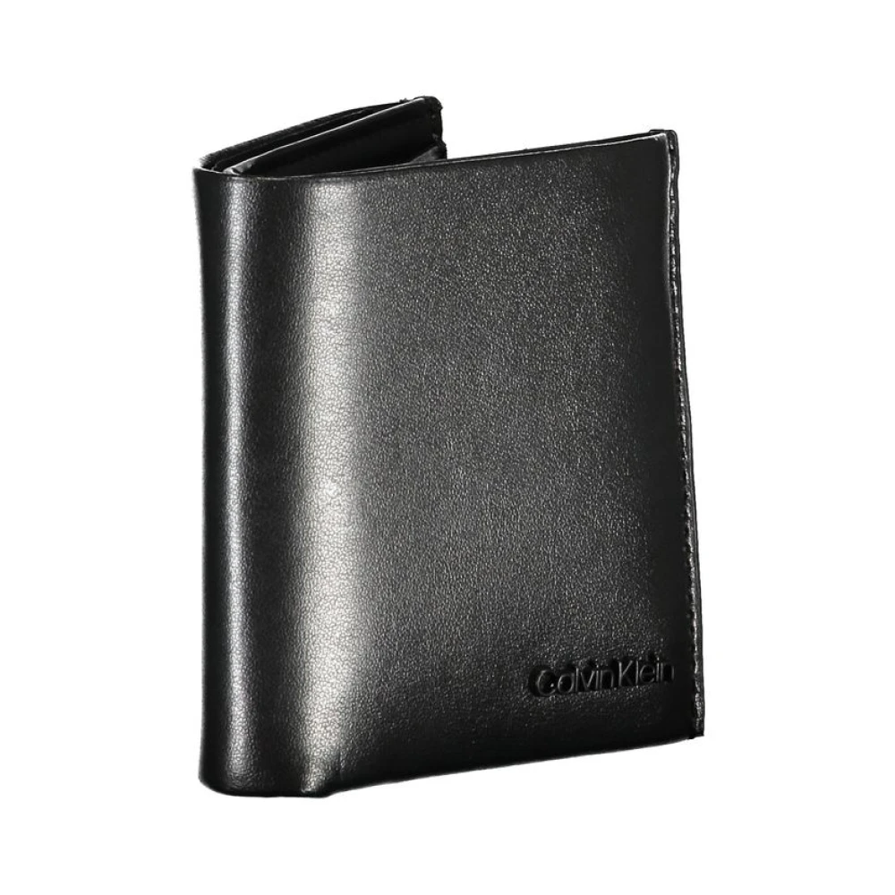 Calvin Klein Elegante Zwarte Rfid Portemonnee Black Heren