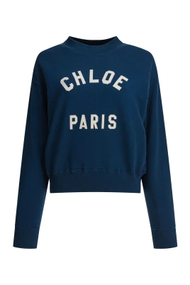 Mock-neck Logo Sweater