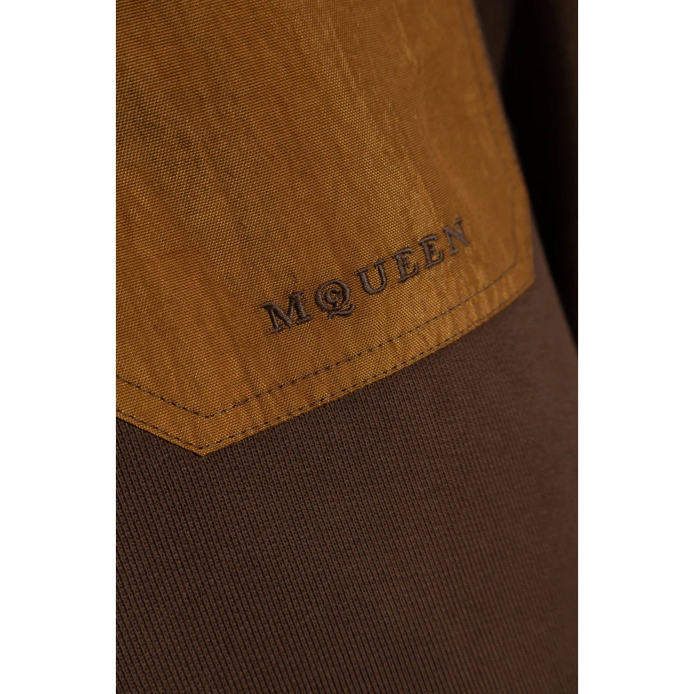alexander mcqueen Sweatshirt met kraag Brown Heren