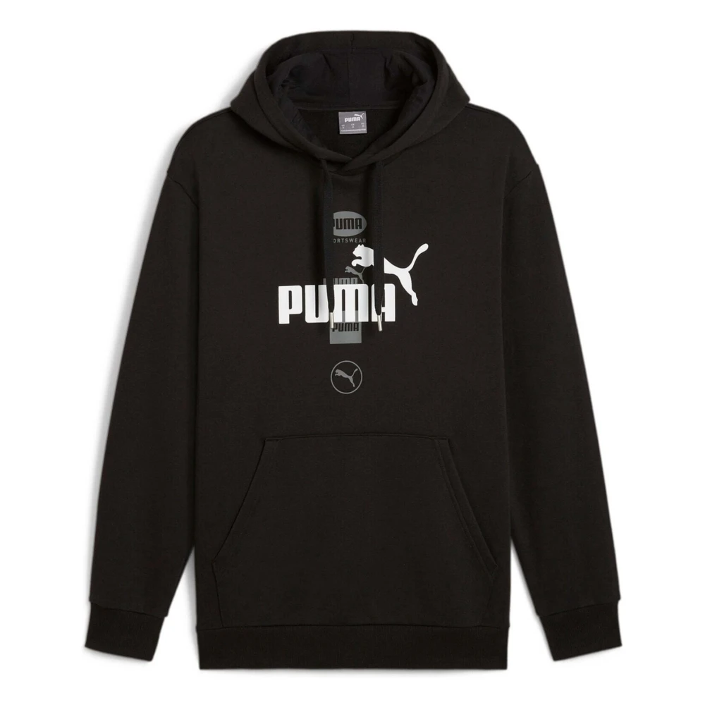 Puma Zwarte hoodie sweatshirt casual sportieve stijl Black Heren