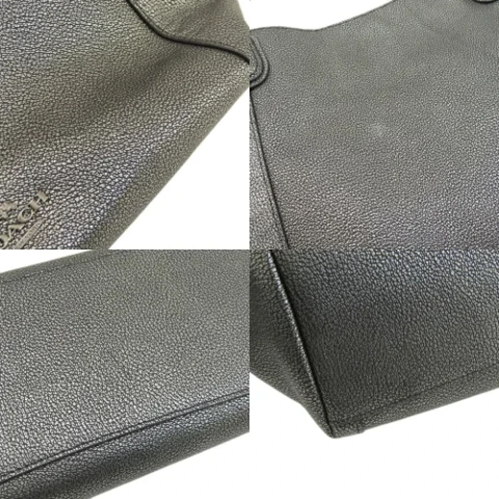 Coach Pre-owned Leather handbags Gray Dames