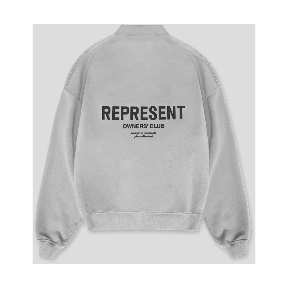 Represent Cotton Logo Sweatshirt Gray Heren