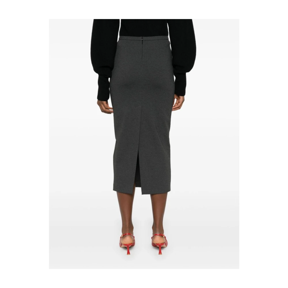 pinko Grijze Stretch Viscose Pencil Rok Gray Dames