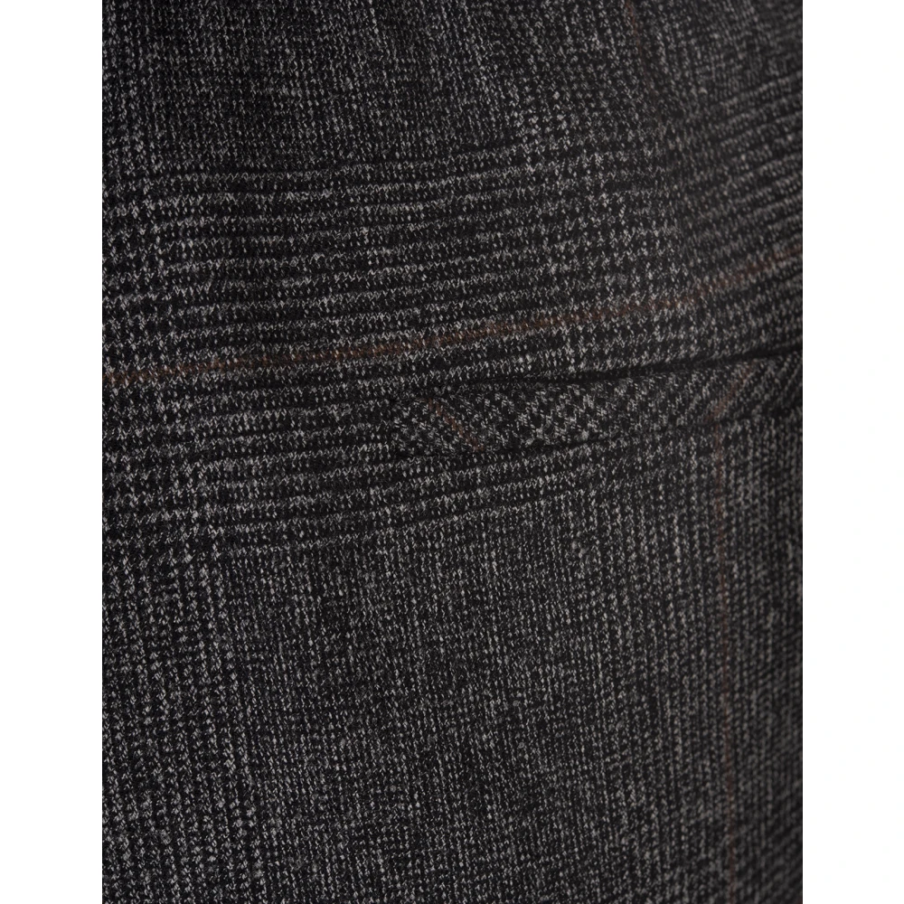 Incotex Grijze wollen broek Prince of Wales Gray Dames